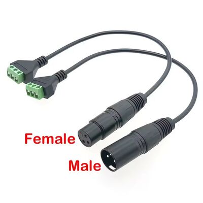 XLR Male Female Plug To 3 Pin Screw Terminals Adapter XLR Audio Plug Cable 30cm For Microphone Mixer Speakers