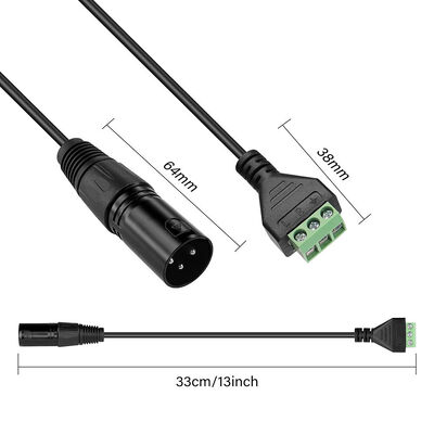 XLR Male Female Plug To 3 Pin Screw Terminals Adapter XLR Audio Plug Cable 30cm For Microphone Mixer Speakers
