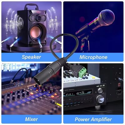 XLR Male Female Plug To 3 Pin Screw Terminals Adapter XLR Audio Plug Cable 30cm For Microphone Mixer Speakers