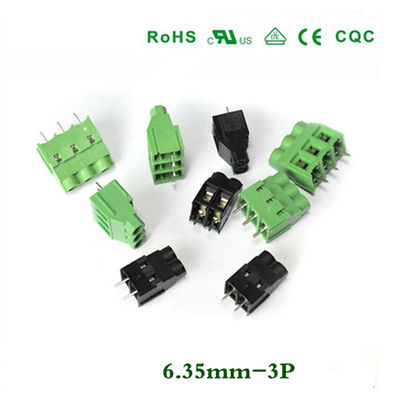 6.35mm / 0.25&quot; PCB Screw Terminal Block Connector 2-pin 3-pin Jointable