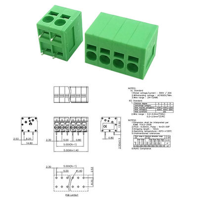 5.00mm / 7.50mm Pitch PCB Mounted Screw Terminal Blocks Combination