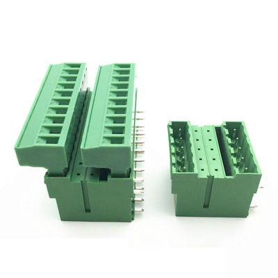 5.08mm Pitch Double Row PCB Pluggable Screw Terminal Blocks Plug + Angle Pin Header