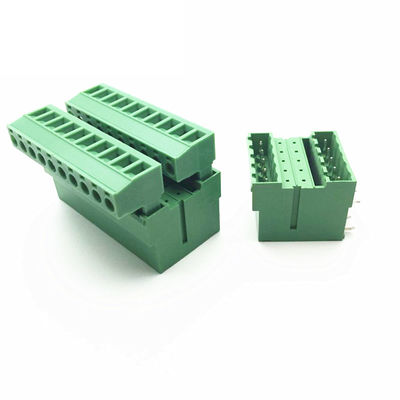 5.08mm Pitch Double Row PCB Pluggable Screw Terminal Blocks Plug + Angle Pin Header