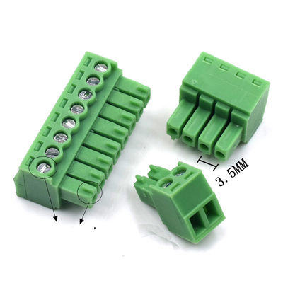 3.5mm Pitch PCB Pluggable Screw Terminal Blocks Plug + Right Angle or Straight Socket