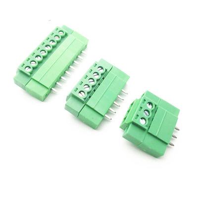 3.81mm Pitch PCB Screw Terminal Blocks Plug + Straight Angle Pin Header with Flange