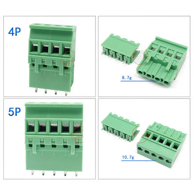 5.08mm Pitch PCB Screw Terminal Blocks Plug Straight Pin Header Horizontal Wiring Entry