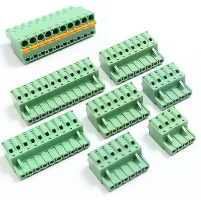 5.08mm Pitch Plug-in Screwless Terminal Blocks Plug Horizontal Wiring Entry
