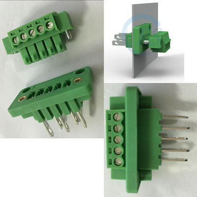 3.81 mm pitch Feed Through Flange Pluggable Terminal Blocks