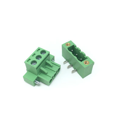 5.08mm Pitch PCB Plug-in Screw Terminal Blocks Plug Straight Pin Header with Flange