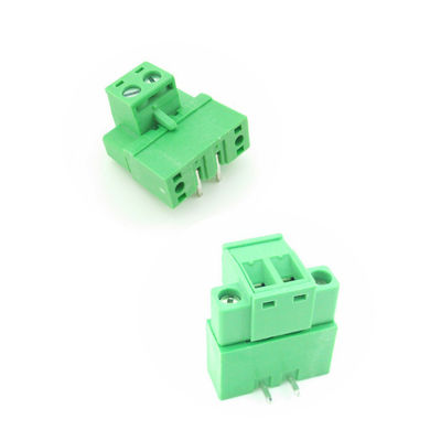 5.08mm Pitch PCB Plug-in Screw Terminal Blocks Plug Right Angle Pin Header with Flange