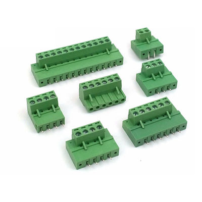 5.08mm Pitch PCB Plug-in Screw Terminal Blocks Plug Right Angle Pin Header with Flange