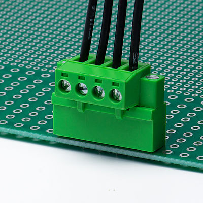 5.08mm Pitch PCB Plug-in Screw Terminal Blocks Plug Right Angle Pin Header with Flange