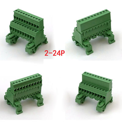 5.08mm / 0.2&quot; Pitch Pluggable Screw Terminal Blocks Din Rail Mounting 300V 10A