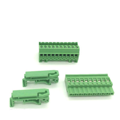 5.08mm / 0.2&quot; Pitch Pluggable Screw Terminal Blocks Din Rail Mounting 300V 10A