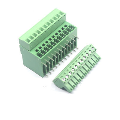 3.81mm Pitch Dual Row PCB Connectors Pluggable Screw Terminal Blocks Plug + Angle Pin Header