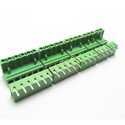 5.08mm Pitch PCB Plug-in Screw Terminal Blocks Plug + Right Angle Pin Header With Printed Marker Service