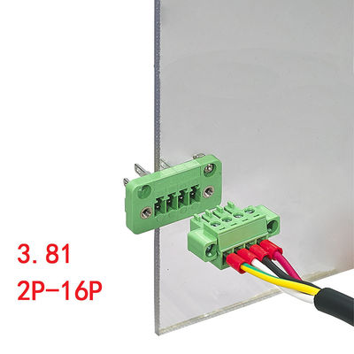 5.08 mm pitch Feed Through Flange Screw Terminal Blocks Panel Mount