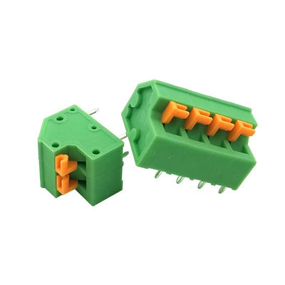 5.08mm 0.2” Pitch Screwless Spring Clamp PCB Terminal Blocks Jointable Green