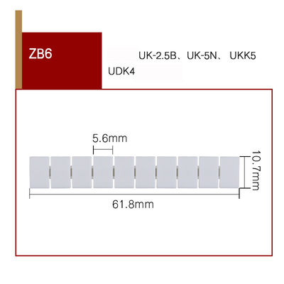 ZB6 UK2.5B UK5N Din Rail Terminal Blocks Blank Maker Strips Orange White