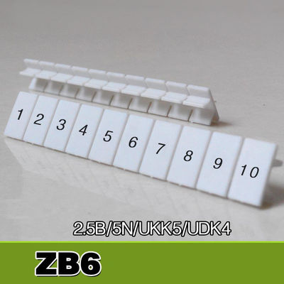 ZB6 UK2.5B UK5N Din Rail Terminal Blocks Maker Strips with Number Printed