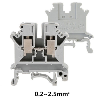 UK2.5B Screw Terminal Blocks Kit UK2.5N Modular DIN Rail Mounted Strips 32A 690V