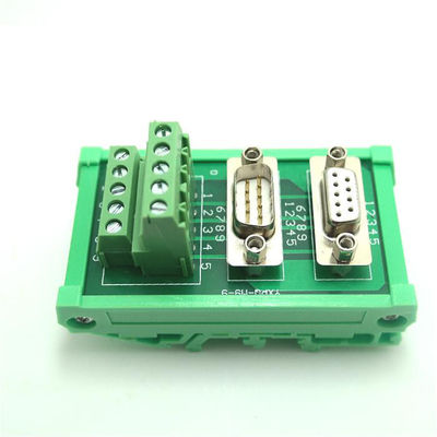 DB9 D Sub 9 Pin Male Female Dual Connectors Terminal Block Wiring Breakout Board