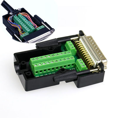 DB25 D Sub 25 Pin Connectors to Terminal Blocks Adapter with housing