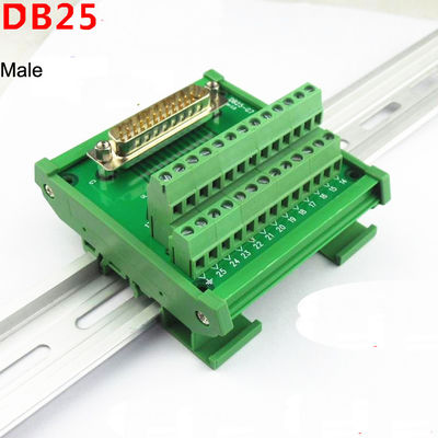 DB25 Single End Connectors D Sub 25 Pin Terminal Block Breakout Board DIN Rail
