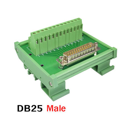 DB25 Single End Connectors D Sub 25 Pin Terminal Block Breakout Board DIN Rail
