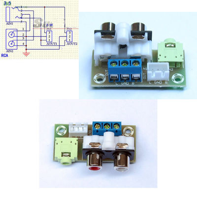 NE5532 Preamp Tone Board  Amplifier Kit 3.5mm RCA Terminal Breakout Board 12-18V DC