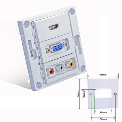 VGA HDMI Audio RCA Faceplate Wall Plate Outlet Terminal Block Socket Panel