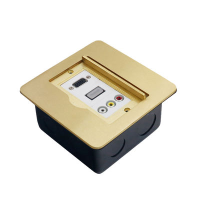 Open Type Floor Sockets Multimedia Modulars Combination Brass Alloy Ground Outlet Box Waterproof