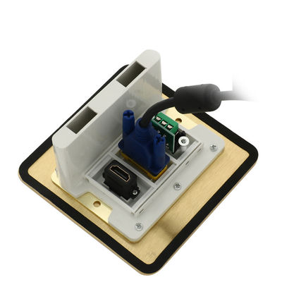 Open Type Floor Sockets Multimedia Modulars Combination Brass Alloy Ground Outlet Box Waterproof