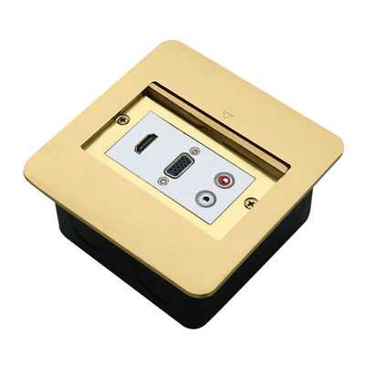 Open Type Floor Sockets Multimedia Modulars Combination Brass Alloy Ground Outlet Box Waterproof