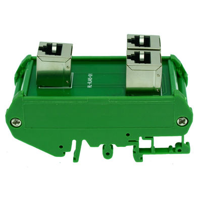 RJ45 8P8C Female Jack  Extension Cable Adapter Splitter Buss Board Din Rail