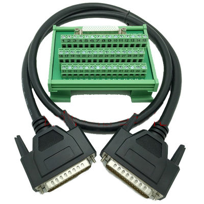 DB44 D Sub Female socket terminal block breakout board adapter with 1 meter cable