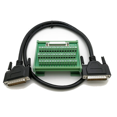 DB44 D Sub Female socket terminal block breakout board adapter with 1 meter cable