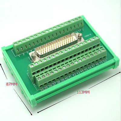 DB50 Male socket D Sub terminal block breakout board adapter cable connector DIN Rail Type