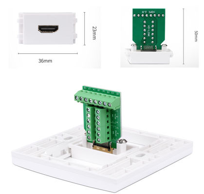 HDMI to Terminal Block Faceplate Wall Outlet Socket Panels Plate Quick Connect