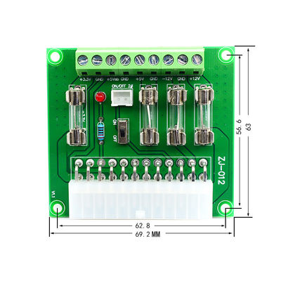Computer ATX DC Power Supply Distribution Terminal Blocks Breakout Board +3.3V +5V -12V +12V +5V