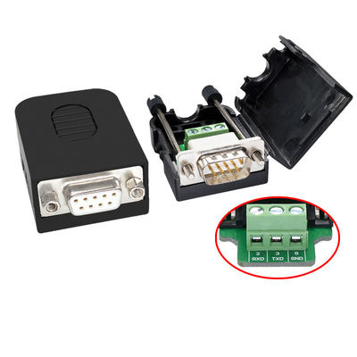 D Sub DB9 ( 2 3 5) RS232 Serial Port Connectors to 3-pin Terminal Blocks Adapter