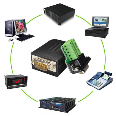 DB9 D Sub 9 Pin RS232 Serial Port Connectors to Terminal Blocks Adapter with housing