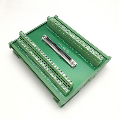 SCSI 100 Pin Connector DIN Rail Mounting Type Terminal Blocks Module