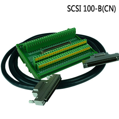 SCSI 100 Pin Connector DIN Rail Mounting Type Terminal Blocks Module