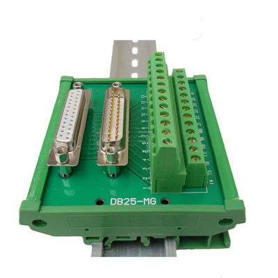 DB25 Male Female terminal block D Sub 25 Pin Connectors Breakout Board DIN Rail Mounted