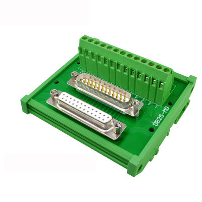 DB25 Male Female terminal block D Sub 25 Pin Connectors Breakout Board DIN Rail Mounted