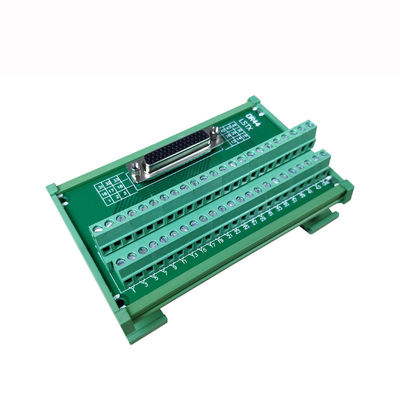 Double Row DB44 Female D Sub Socket Terminal Blocks Breakout Board Adapter DIN Rail
