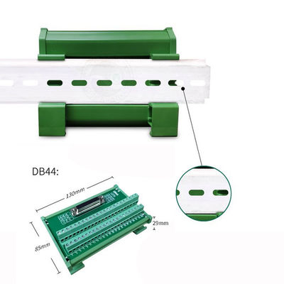 Double Row DB44 Female D Sub Socket Terminal Blocks Breakout Board Adapter DIN Rail
