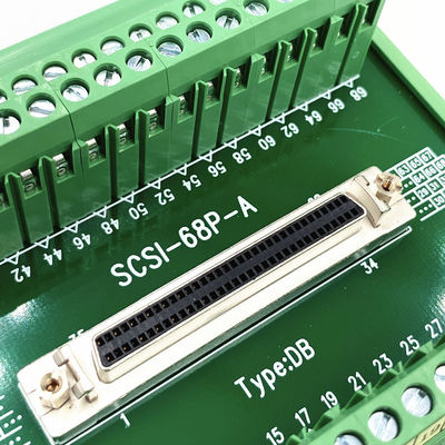 SCSI 68 Pin Connector DIN Rail Mounting Type Terminal Blocks Adapter