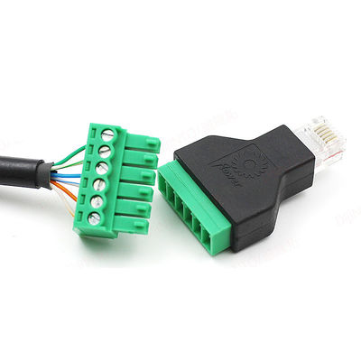 RJ12 6P6C Connectors Modular Plugs to 6 Pin Screw Terminal Blocks Adapter